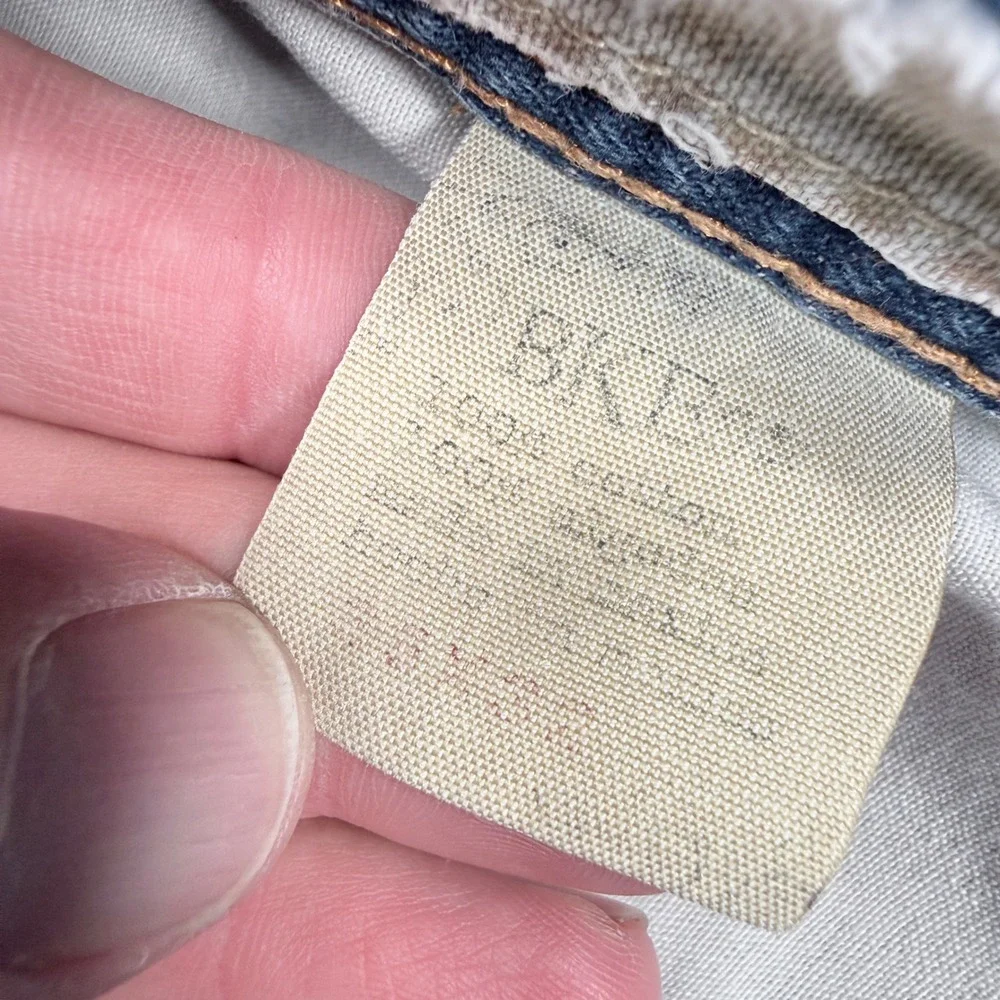 BKE Alec Mens Light Wash Distressed Bootcut Denim Jeans 100% Cotton 38x32